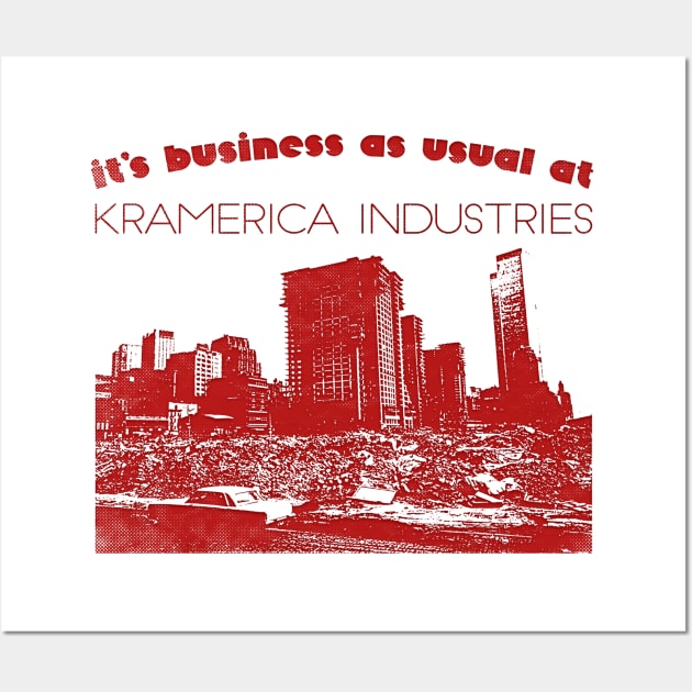 Kramerica Industries / Faded 90s Style Logo Original Design Wall Art by DankFutura